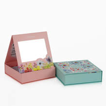 Custom Logo Handmade Rigid Cardboard Magnetic Closure Luxury Paper Gift Box with Mirror