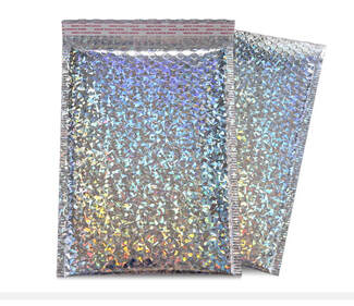 Silver Holographic Bubble Mailer