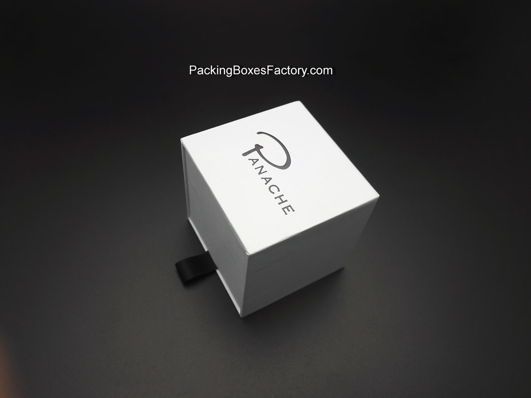 Sliding Drawer Gift Box with Black ribbon at Gift Box manufacturer